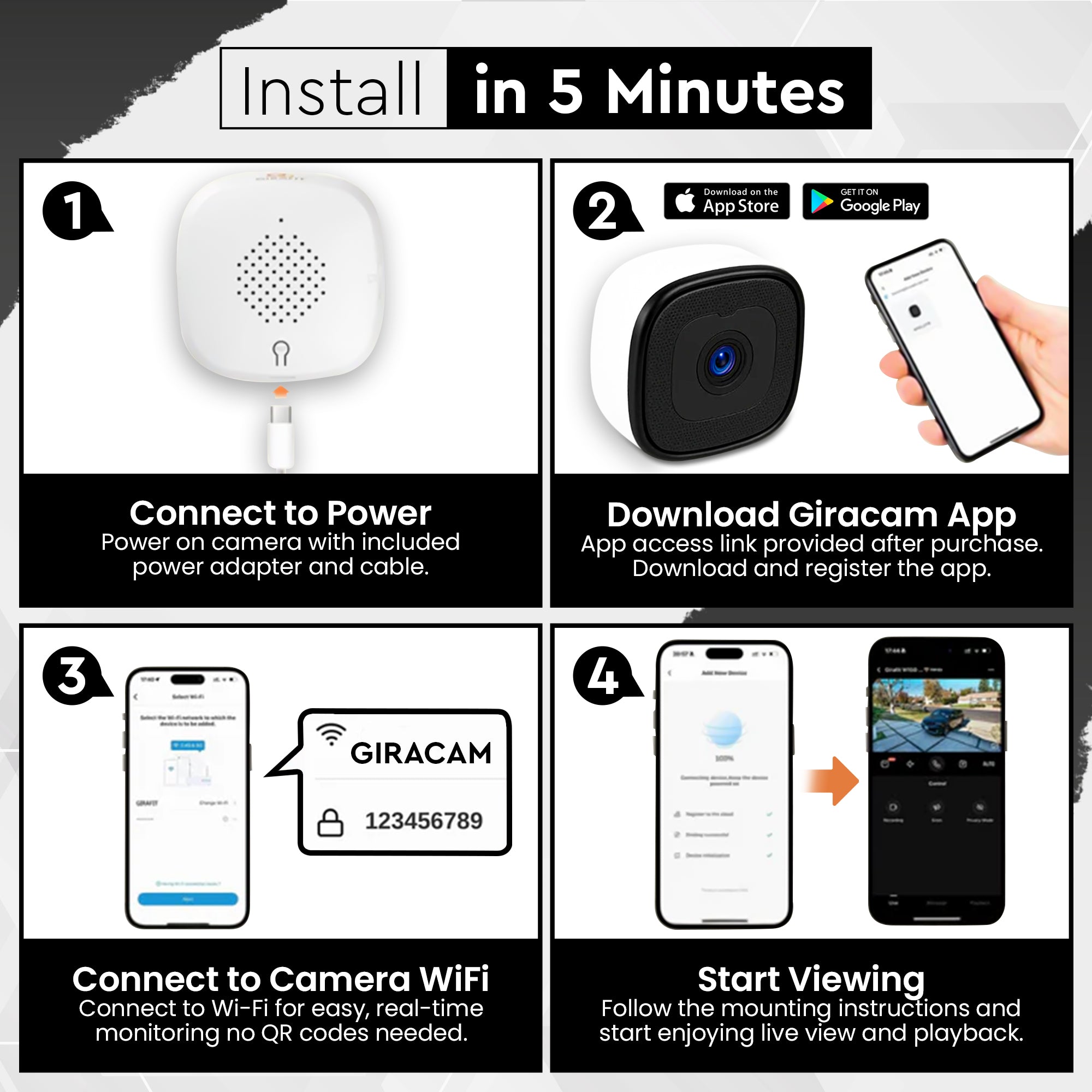 Giracam 3MP W150 Window Camera