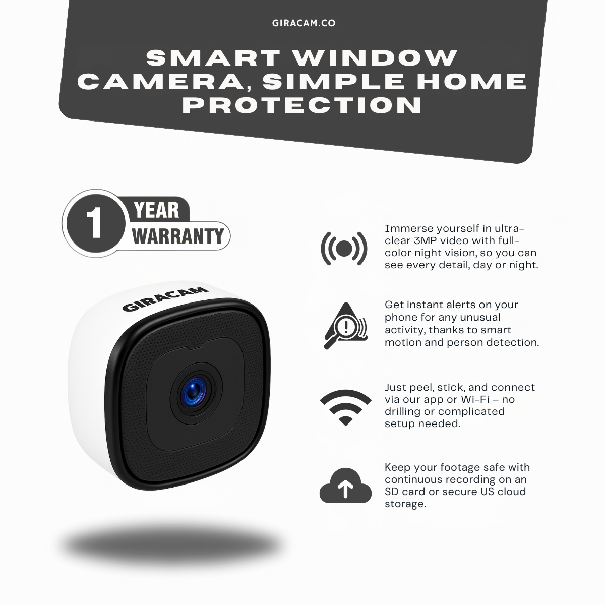 Giracam 3MP W150 Window Camera